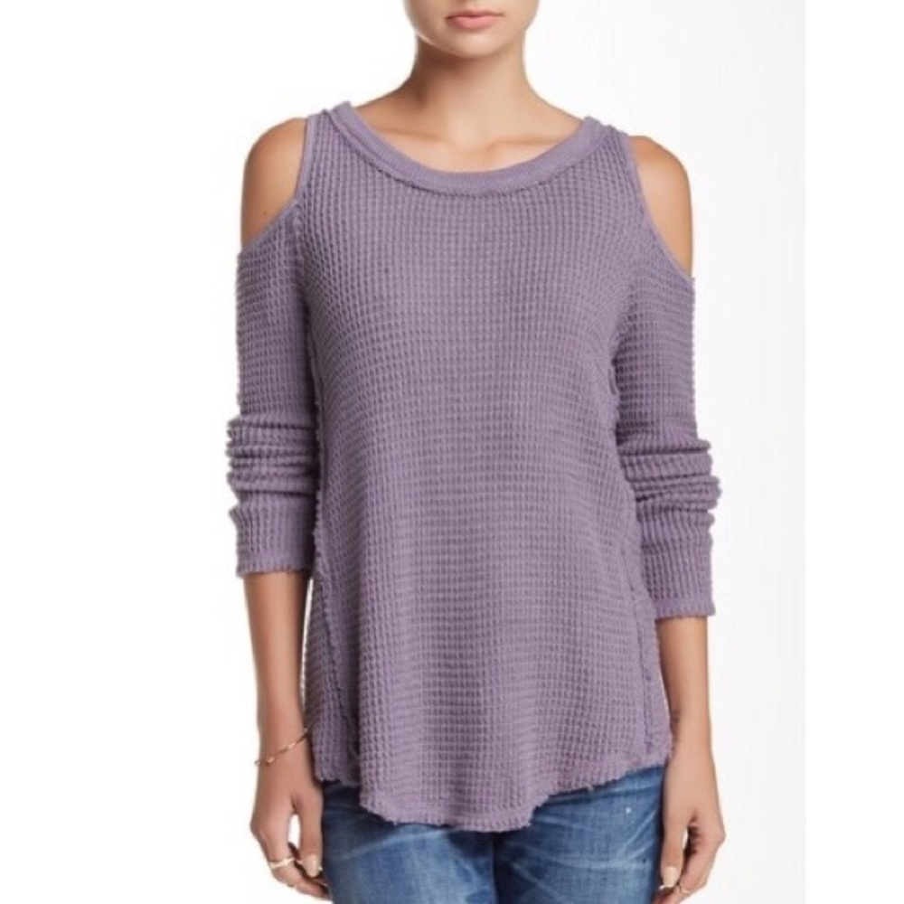 Free People Sunrise Cold Shoulder Sweater XS